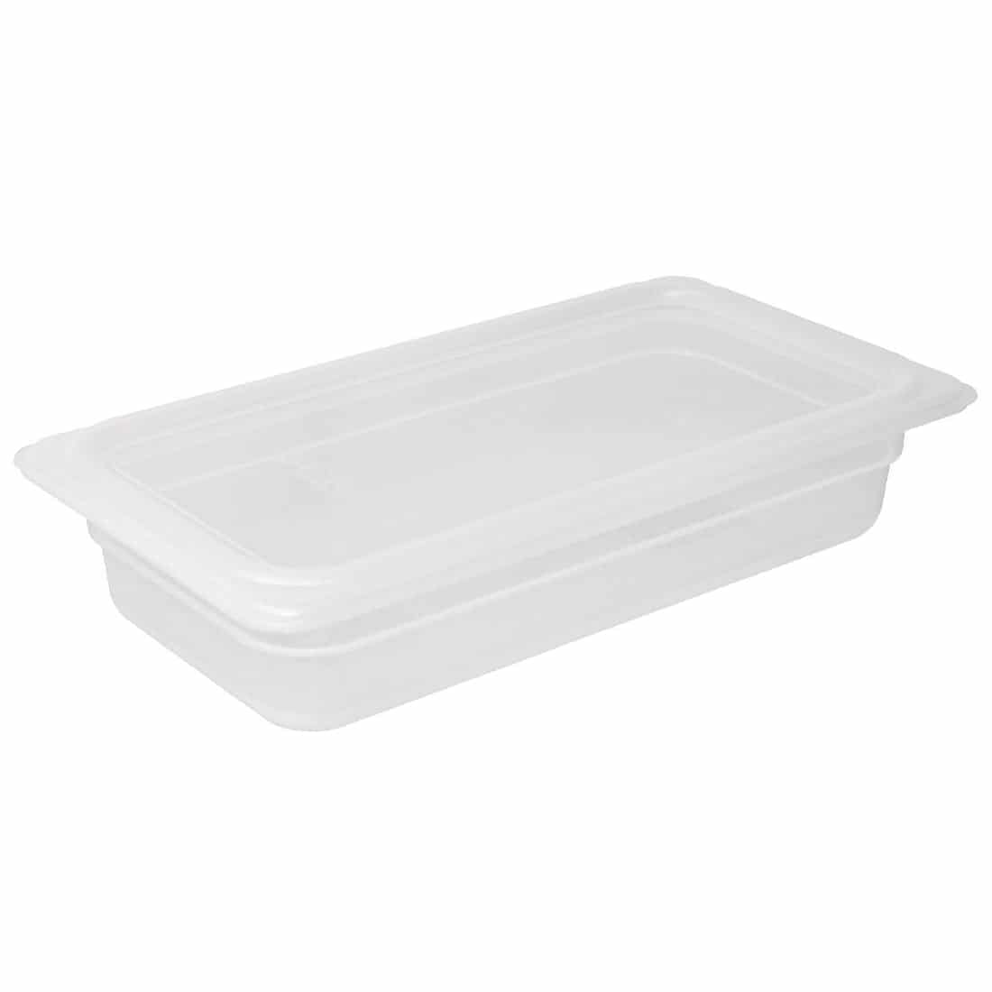 Vogue Polypropylene 1/3 Gastronorm Container with Lid 150mm