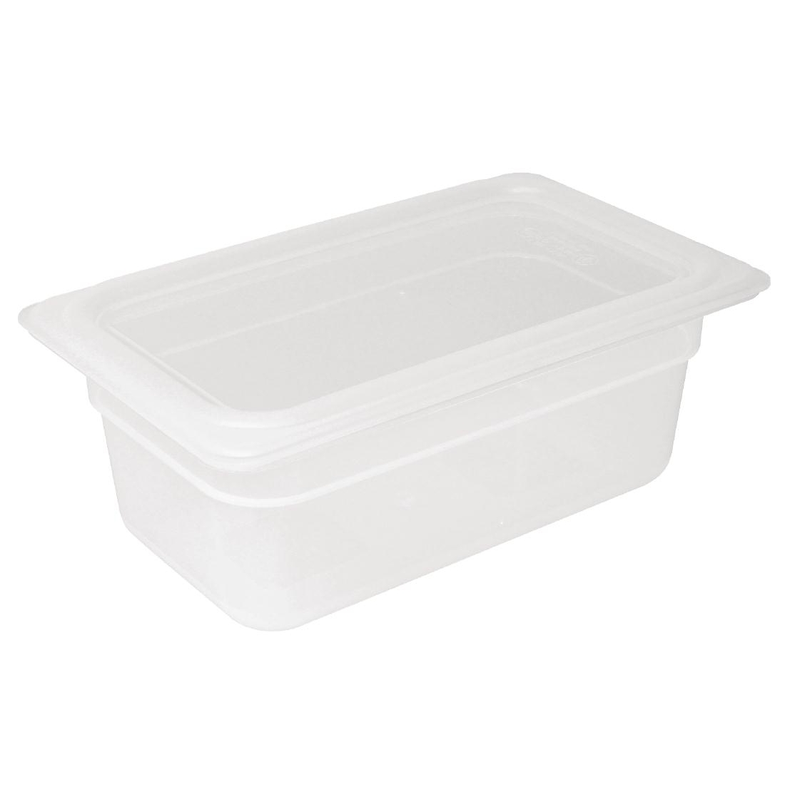 Vogue Polypropylene 1/4 Gastronorm Container with Lid 150mm