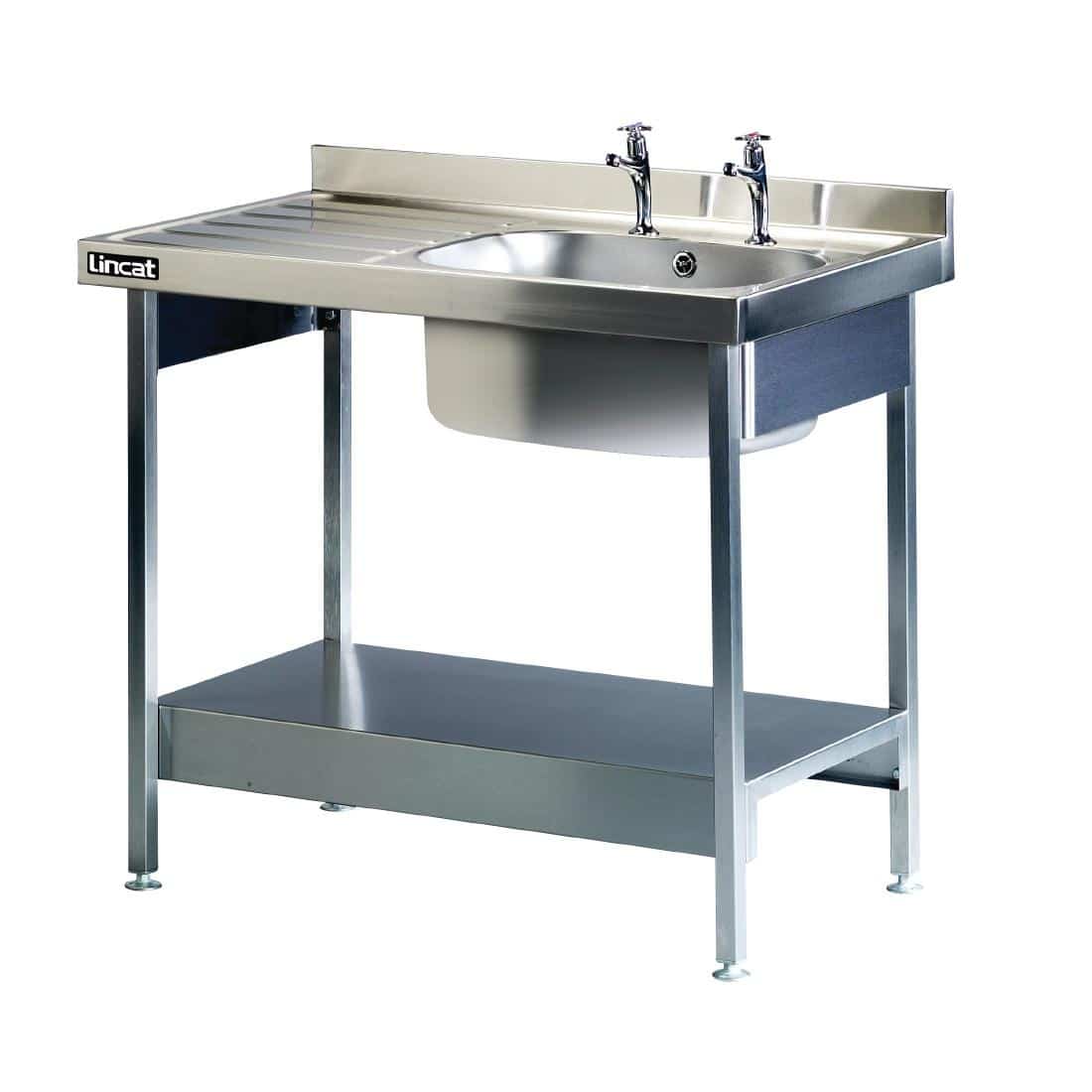 Lincat Stainless Steel Single Sink Unit with Left Hand Drainer