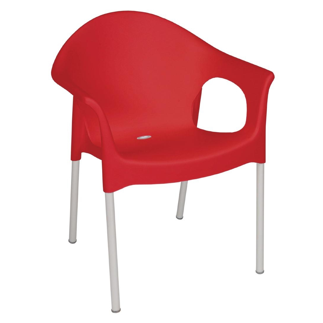 Bolero Stacking Bistro Armchairs Red (Pack of 4)