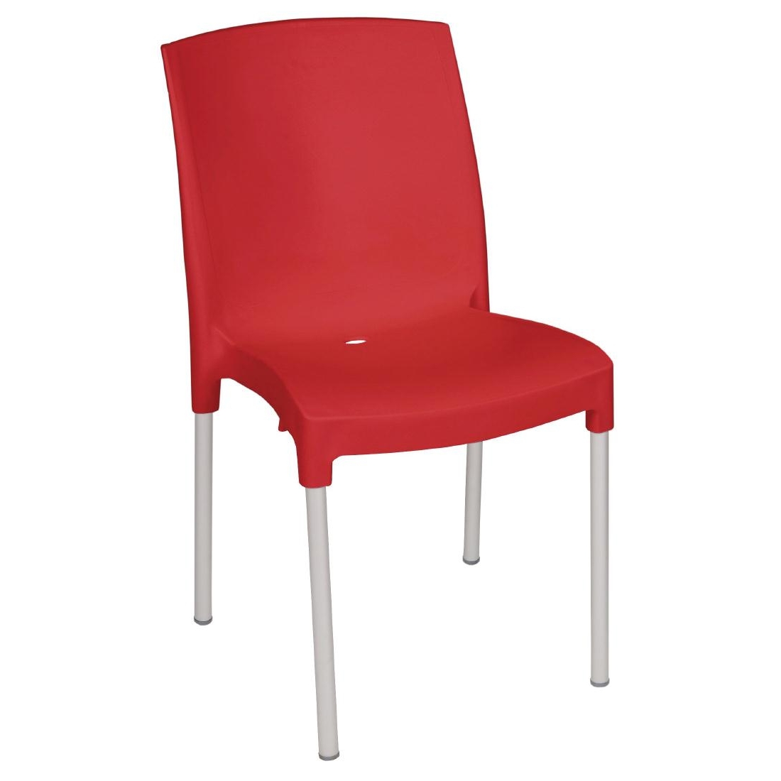 Bolero Stacking Bistro Side Chairs Red (Pack of 4)