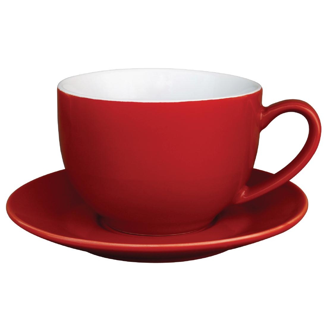 Olympia Cafe Cappuccino Cups Red 340ml