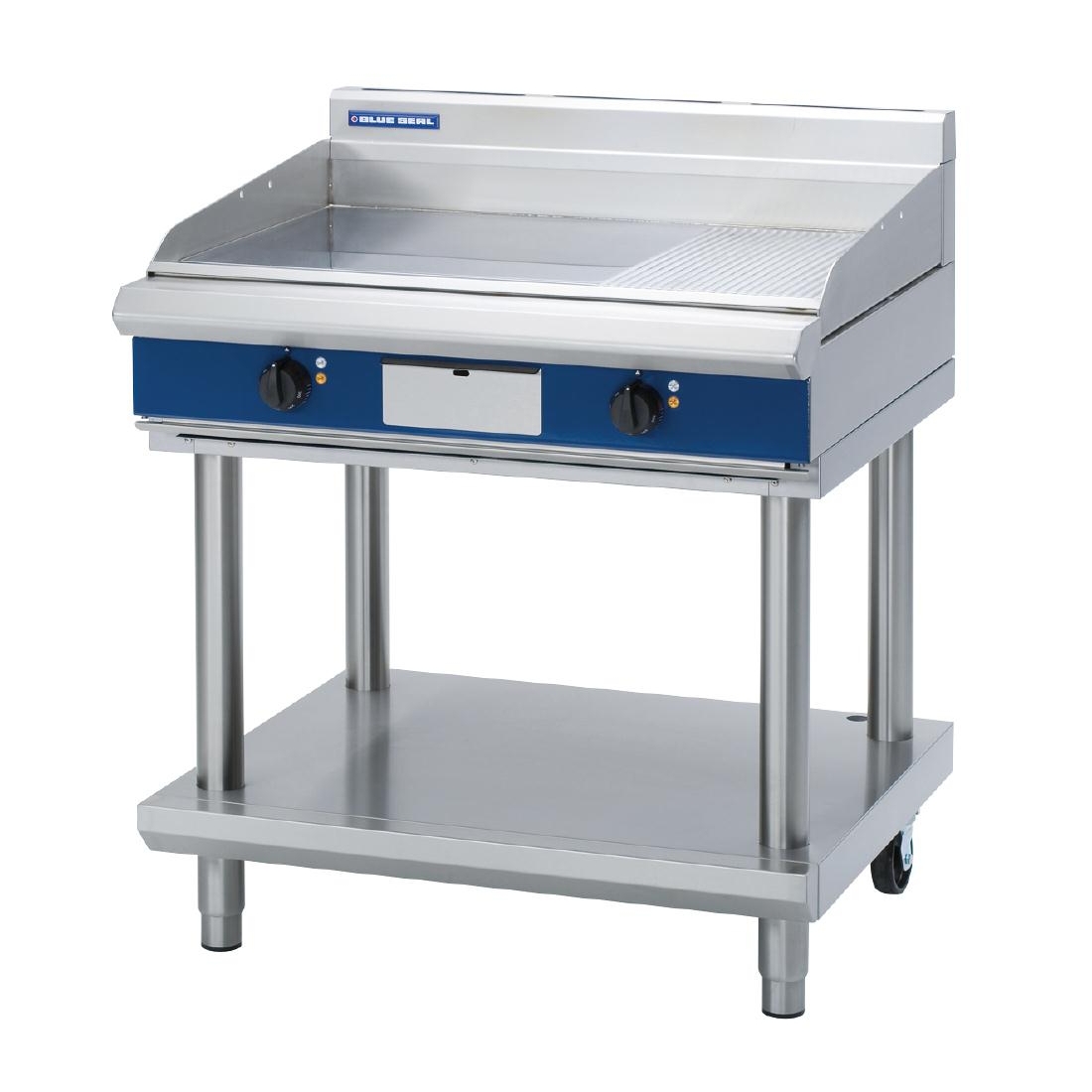 Blue Seal Evolution 1/3 Ribbed Griddle with Leg Stand Electric 900mm EP516-LS