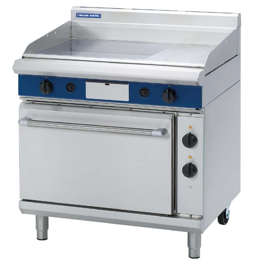 Blue Seal Evolution LPG Gas 1/3 Ribbed Chrome Griddle Electric Static Oven Nat Gas GPE506/L