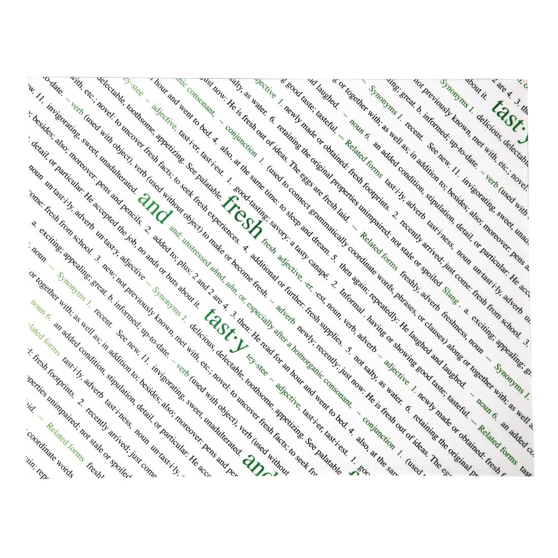 Fresh and Tasty Greaseproof Paper