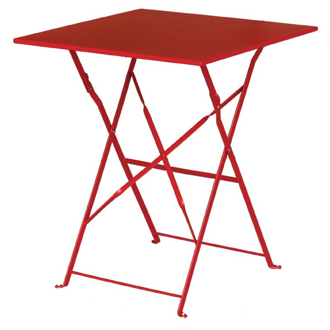 Bolero Red Square Pavement Style Steel Table