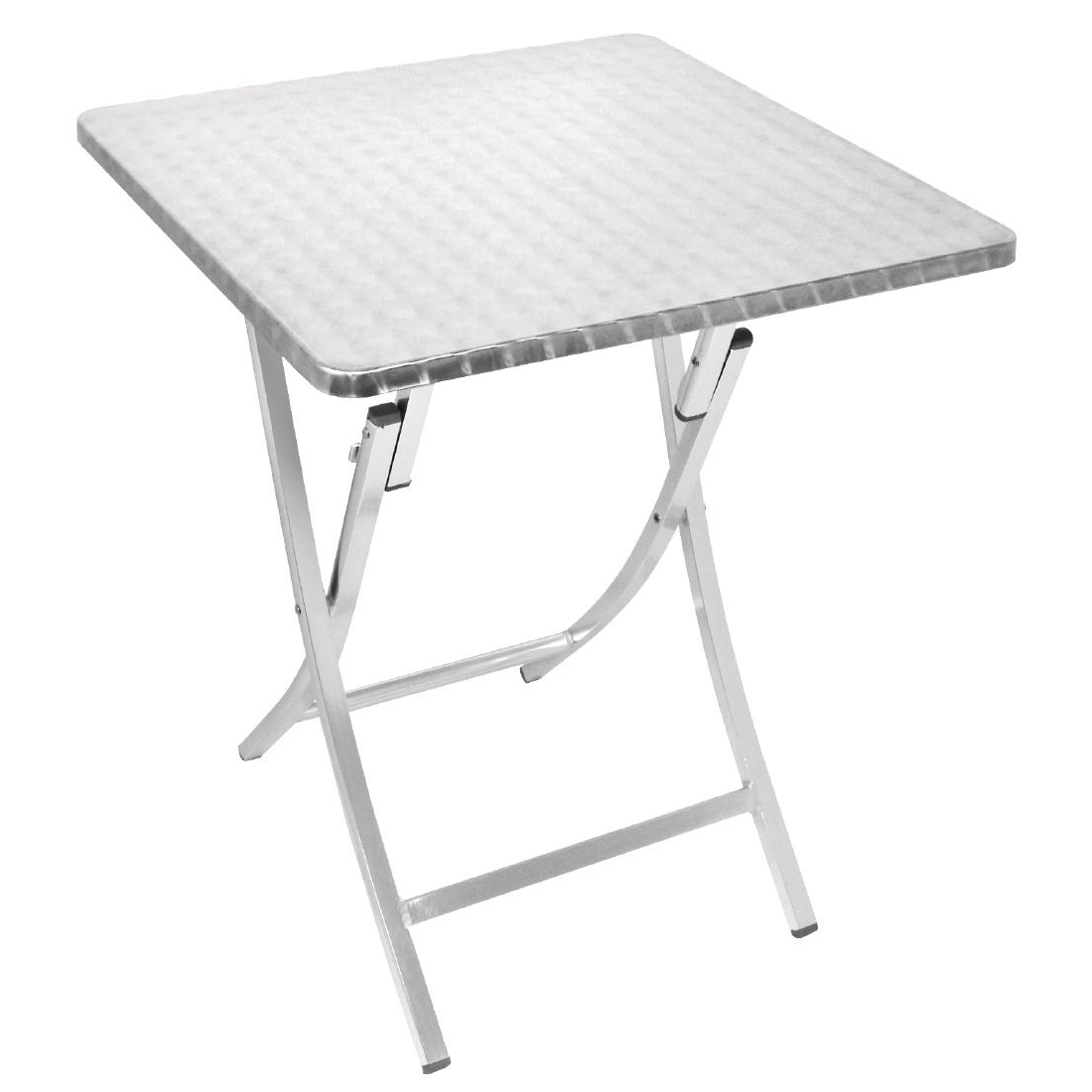 Bolero Square Folding Bistro Table Aluminium 600mm