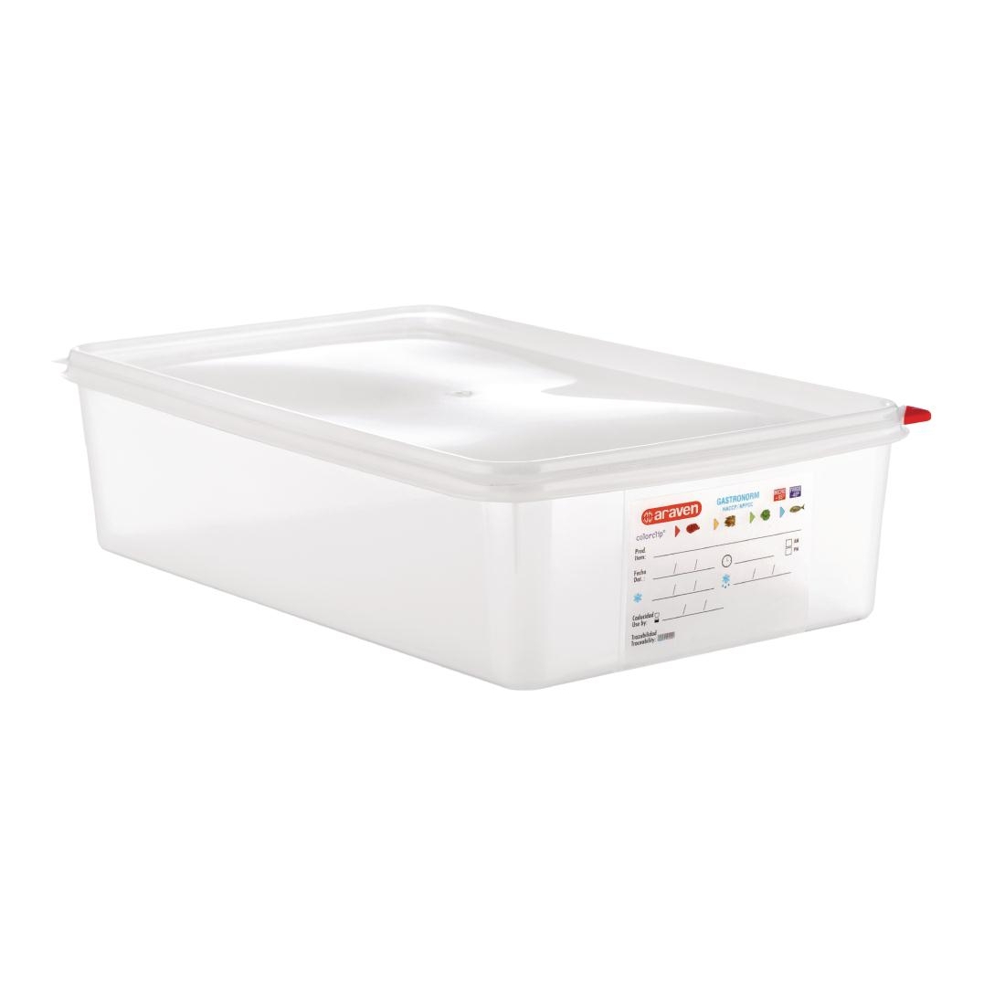 Araven 1/1 GN Food Containers 13.7L with Lid