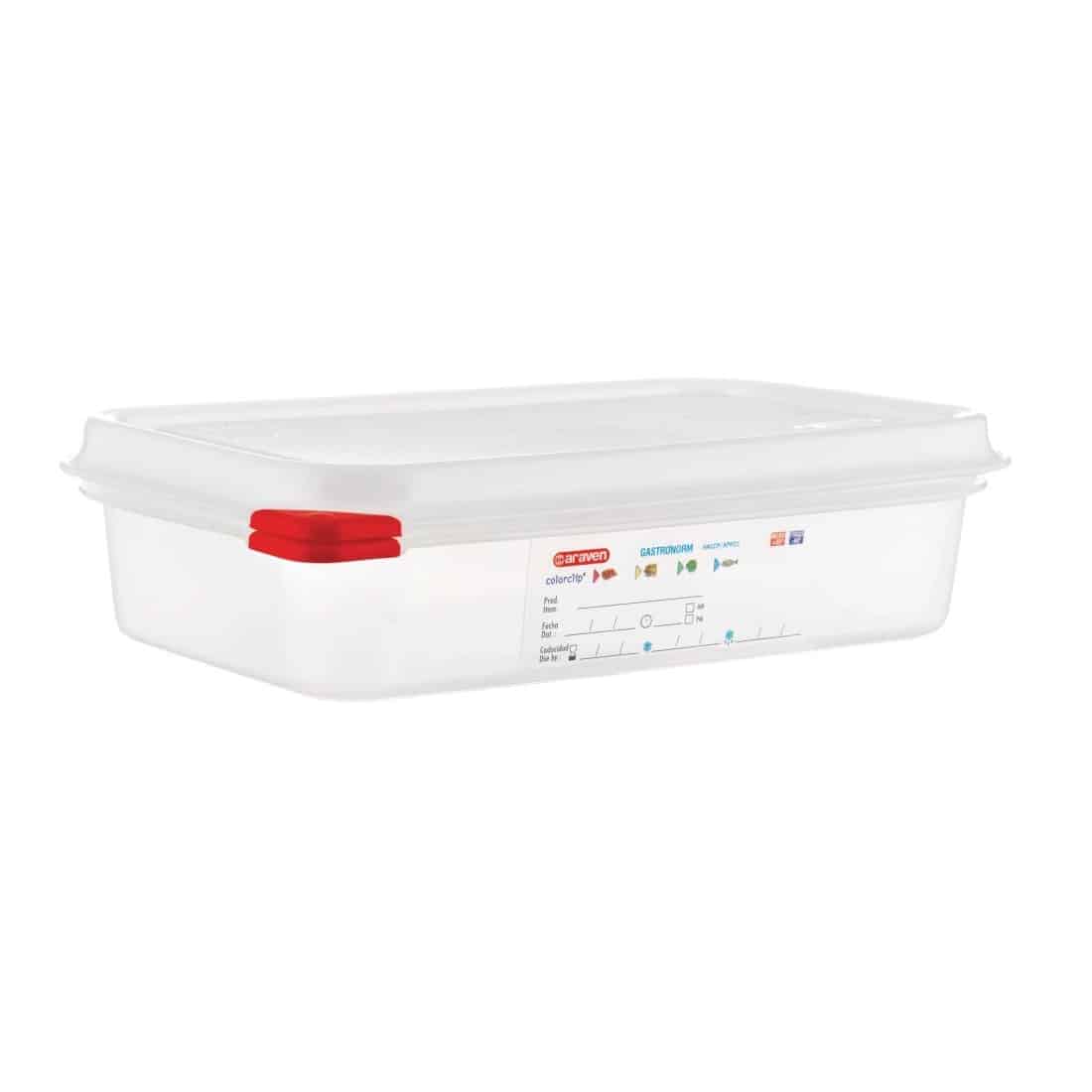 Araven 1/4 GN Food Containers 1.8Ltr with Lid