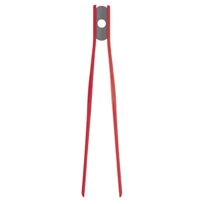 Kitchen Craft Silicone Tweezer Tongs Red 29cm