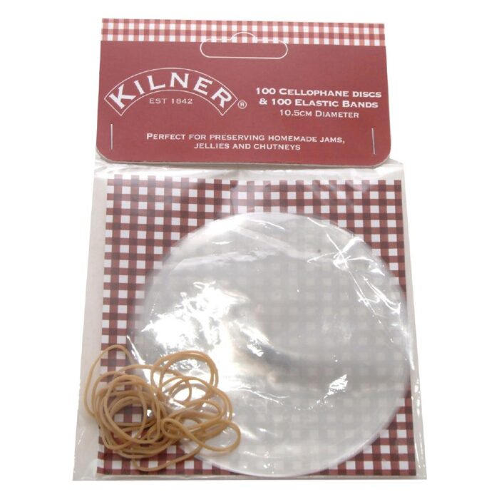 Kilner Cellophane Discs With Elastic Bands 10.5cm