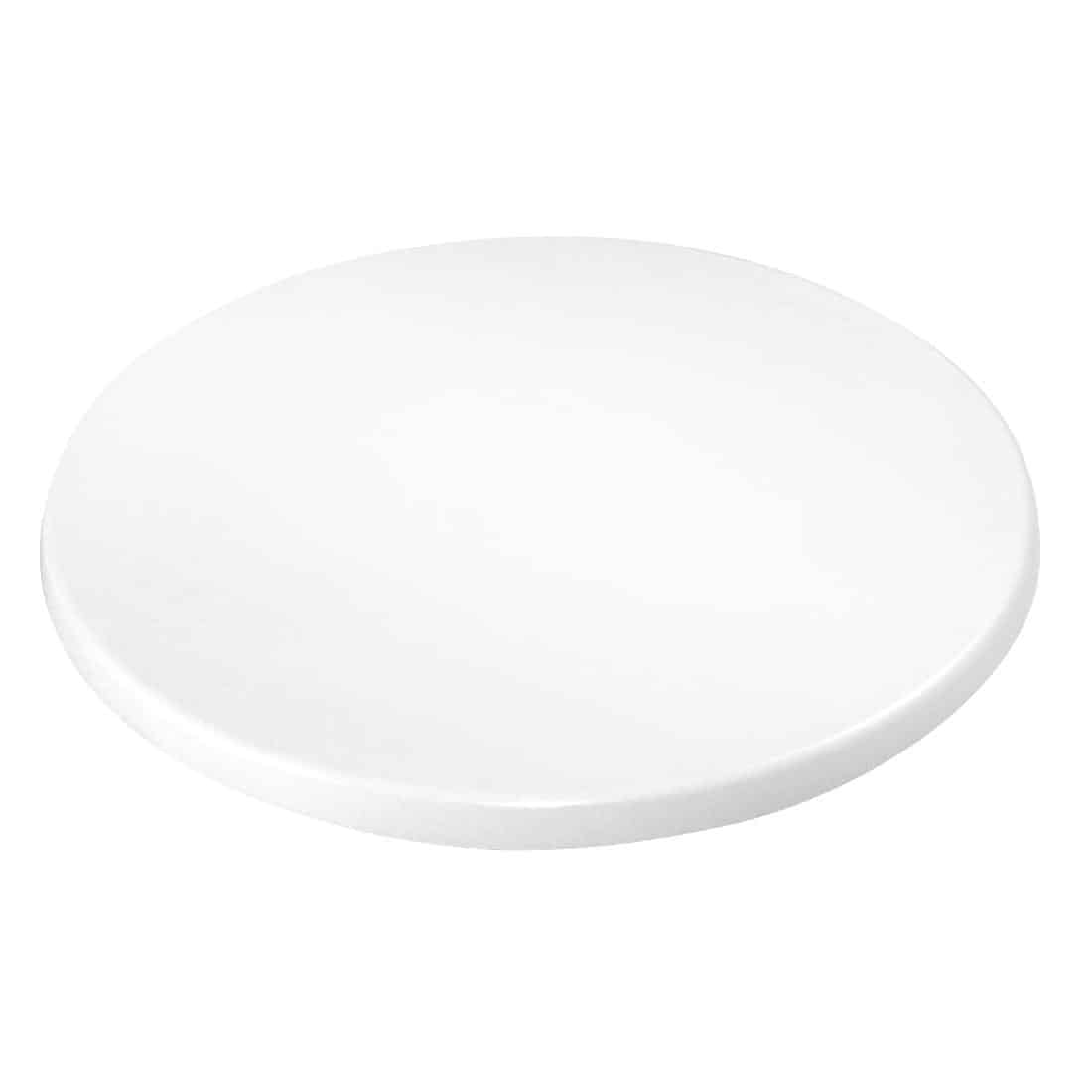 Bolero Pre-drilled Round Table Top White 800mm