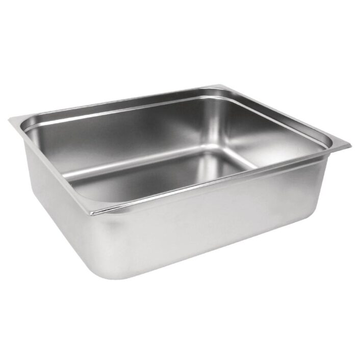 Vogue Stainless Steel GN 2/1 Double Size Gastronorm Pan 200mm