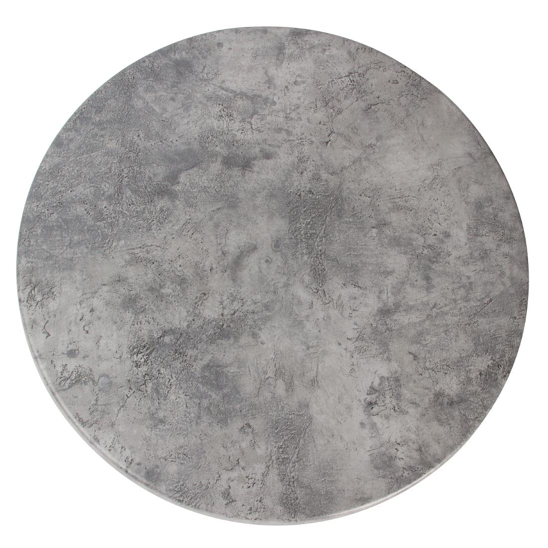 Werzalit Pre-drilled Round Table Top  Concrete 800mm