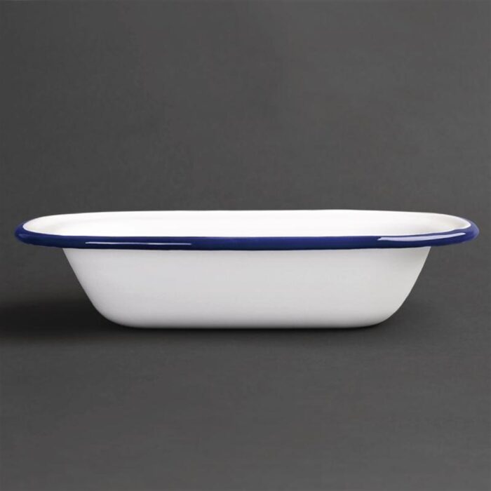 Olympia Enamel Pie Dishes Rectangular 180 x 135mm