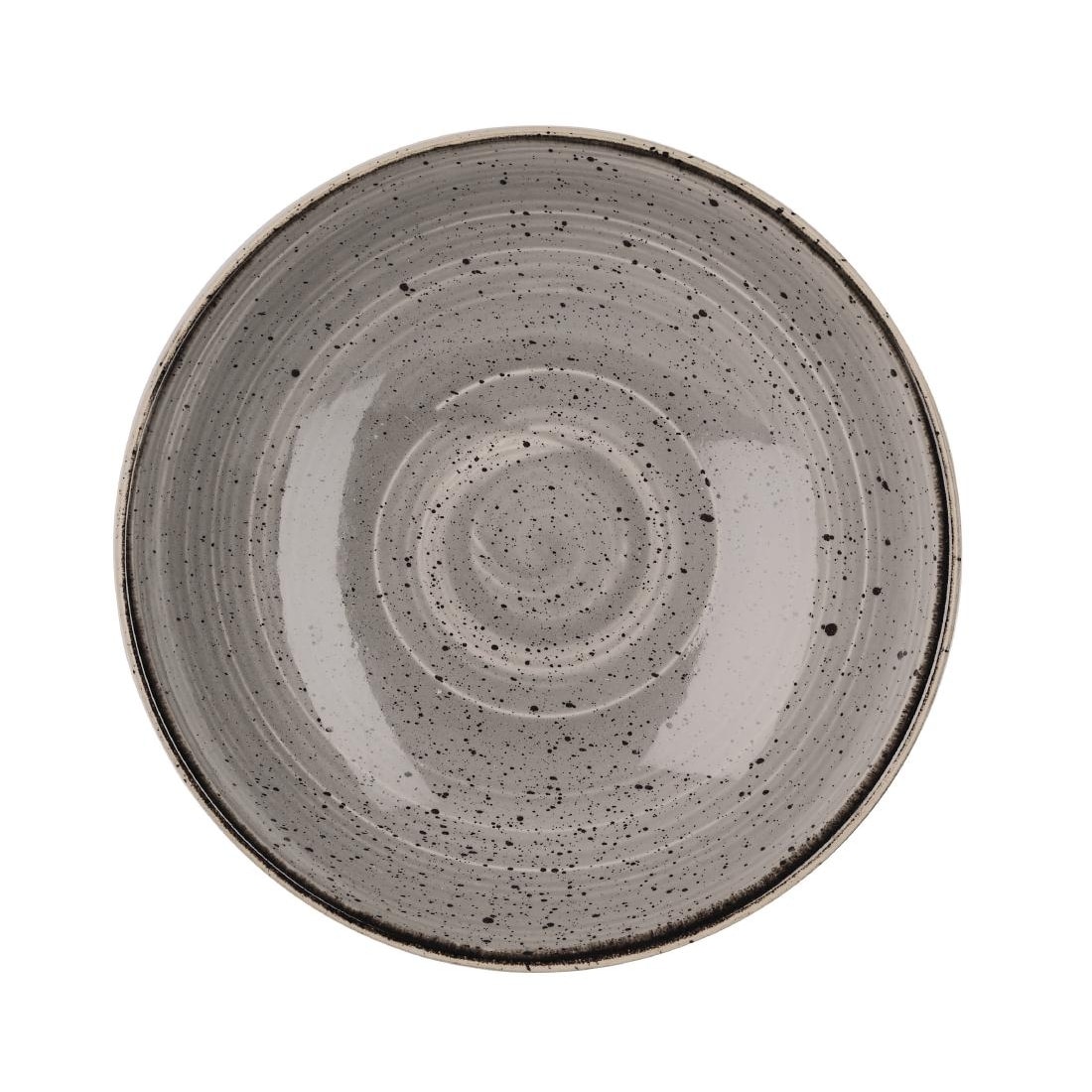 Churchill Stonecast Round Coupe Bowl Peppercorn Grey 220mm