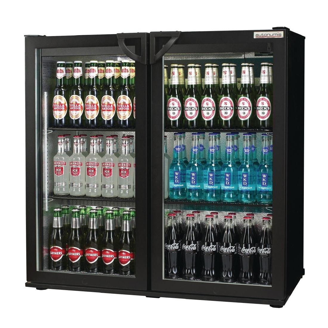 Autonumis Popular Double Hinged Door 3Ft Back Bar Cooler Black A215179