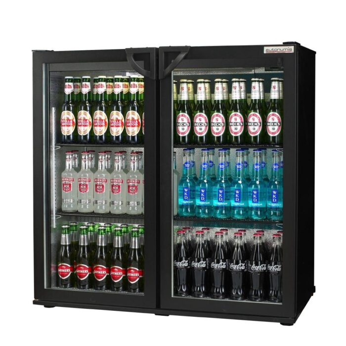 Autonumis Popular Double Hinged Door Maxi Back Bar Cooler Black A21089