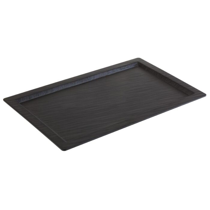 APS Slate Effect Melamine Tray with Rim 1/1GN