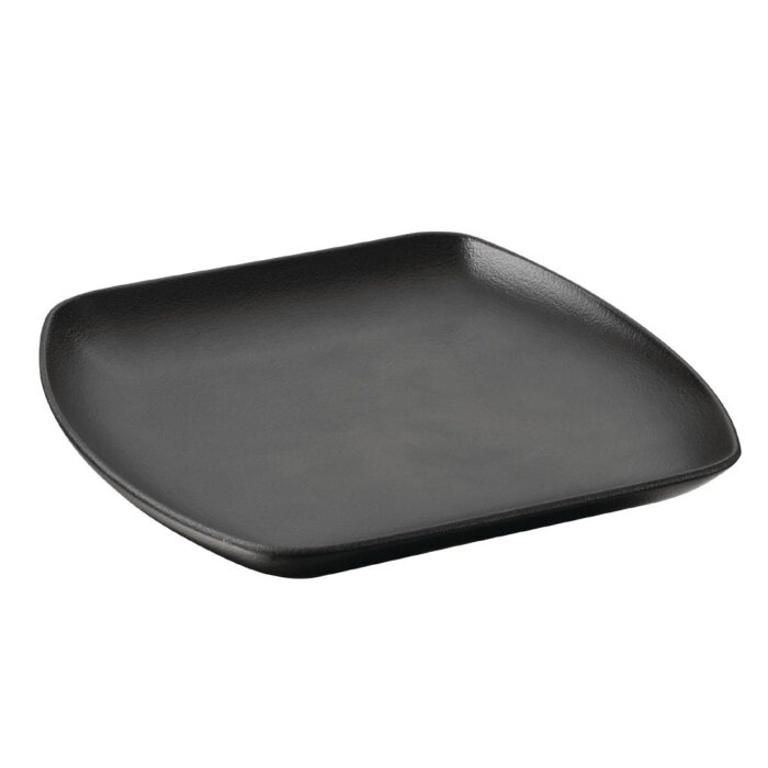 Revol Club Square Plate Black 210mm