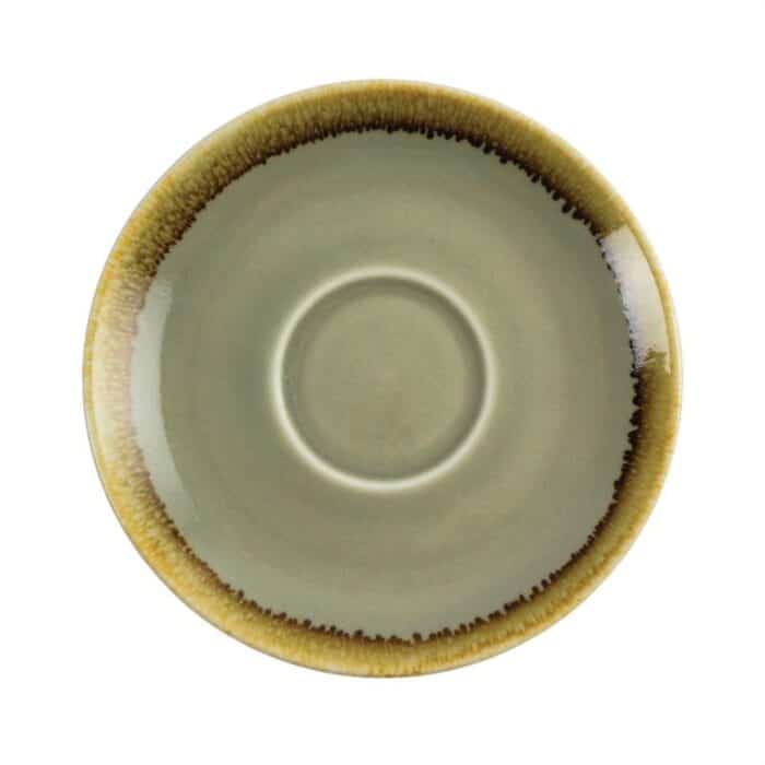 Olympia Kiln Cappuccino Saucer Moss 140mm