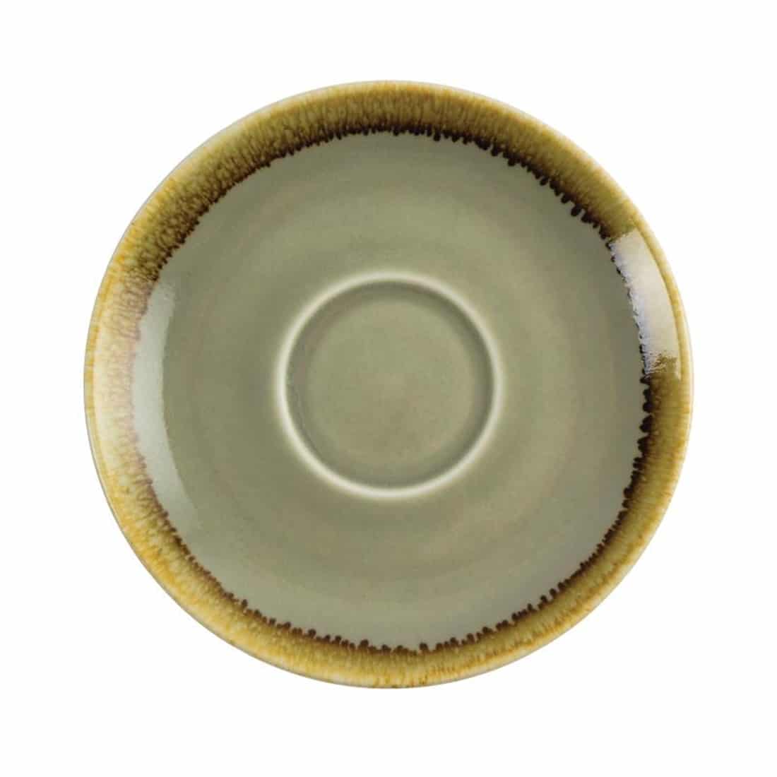 Olympia Kiln Cappuccino Saucer Moss 140mm