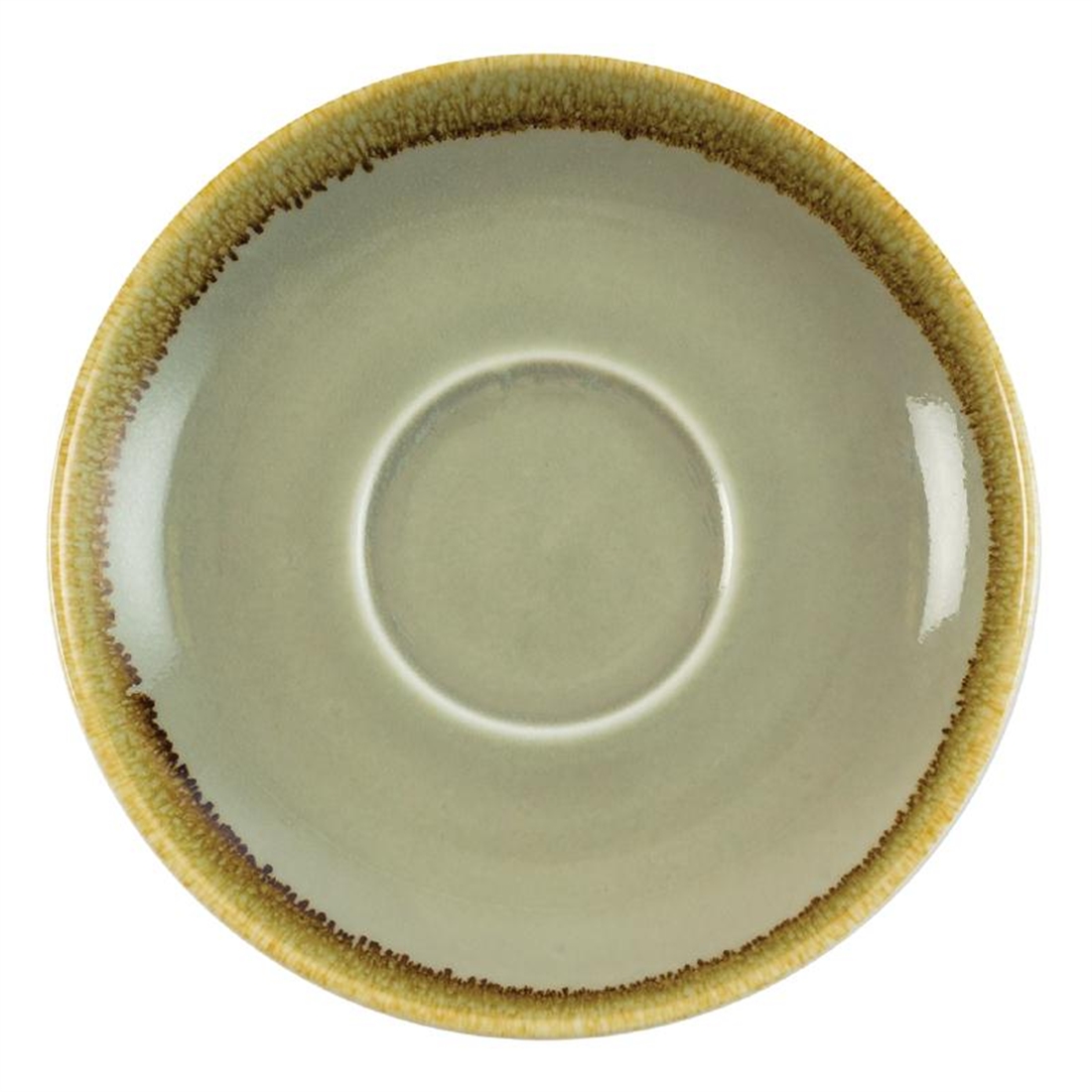 Olympia Kiln Cappuccino Saucer Moss 160mm
