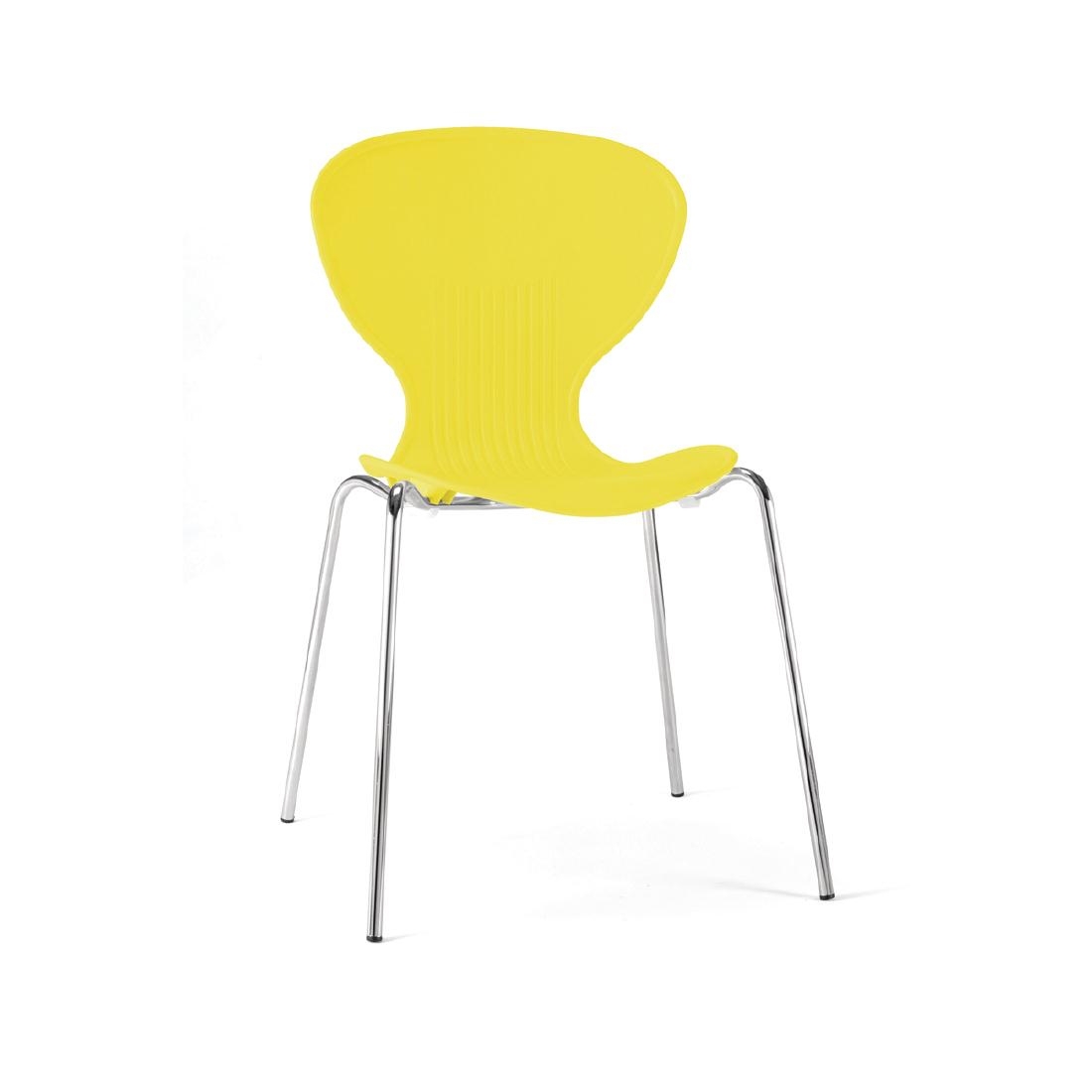 Bolero Yellow Stacking Plastic Side Chairs (Pack of 4)