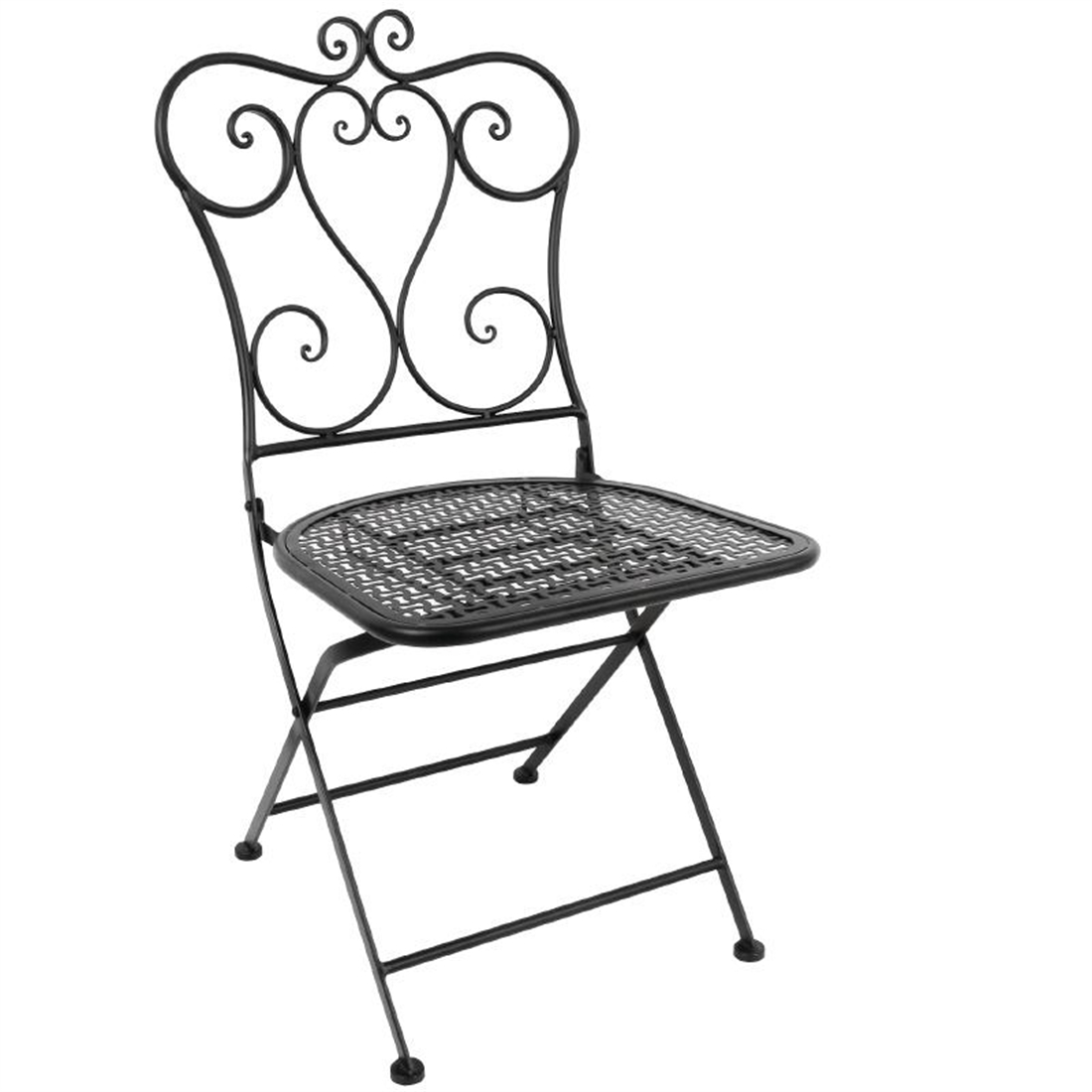 Bolero Steel Classic Folding Patio Chair Black (Pack of 2)