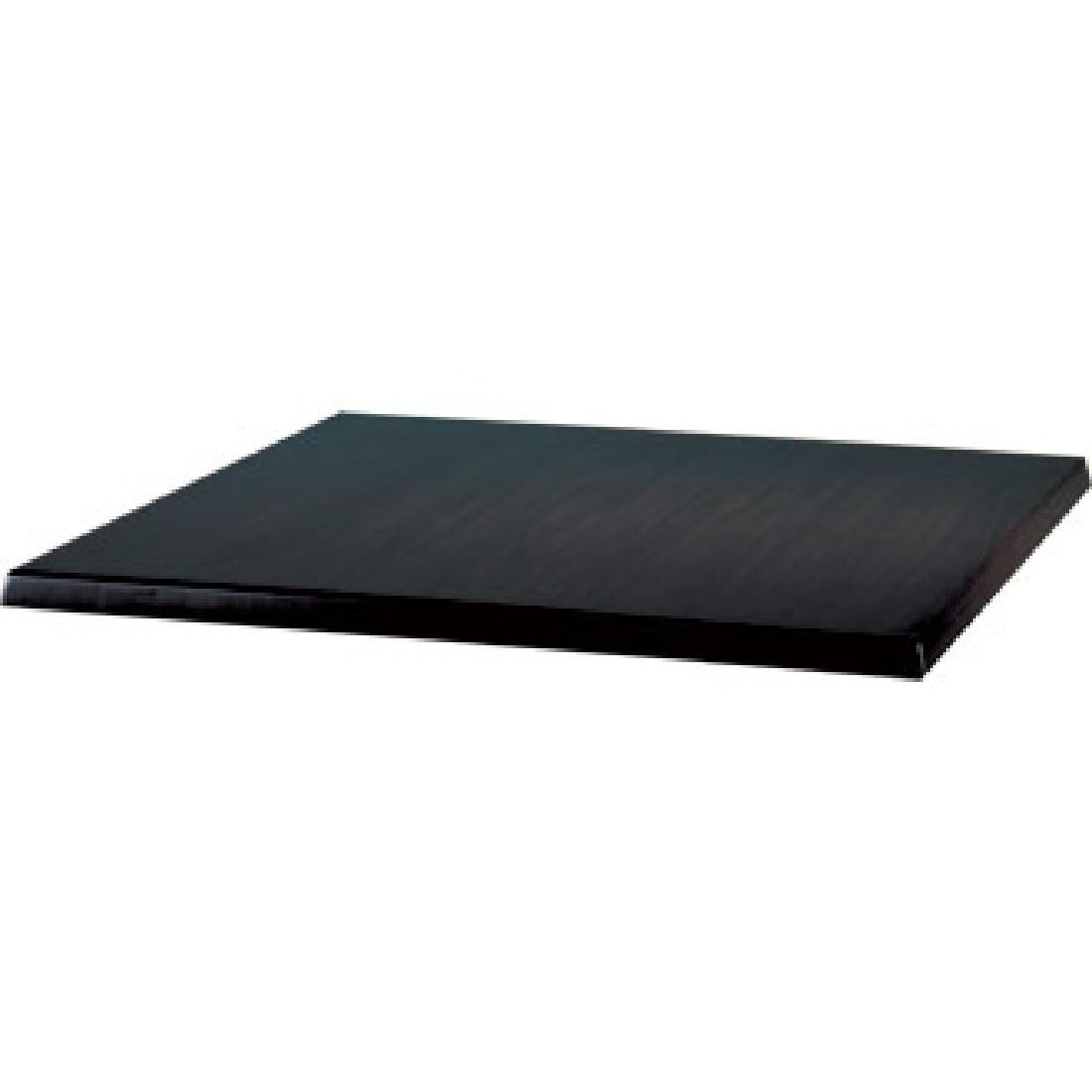Werzalit Pre-drilled Square Table Top  Black 800mm