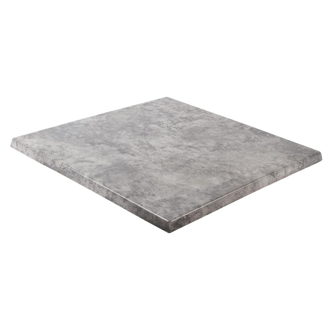Werzalit Pre-drilled Square Table Top  Concrete 800mm