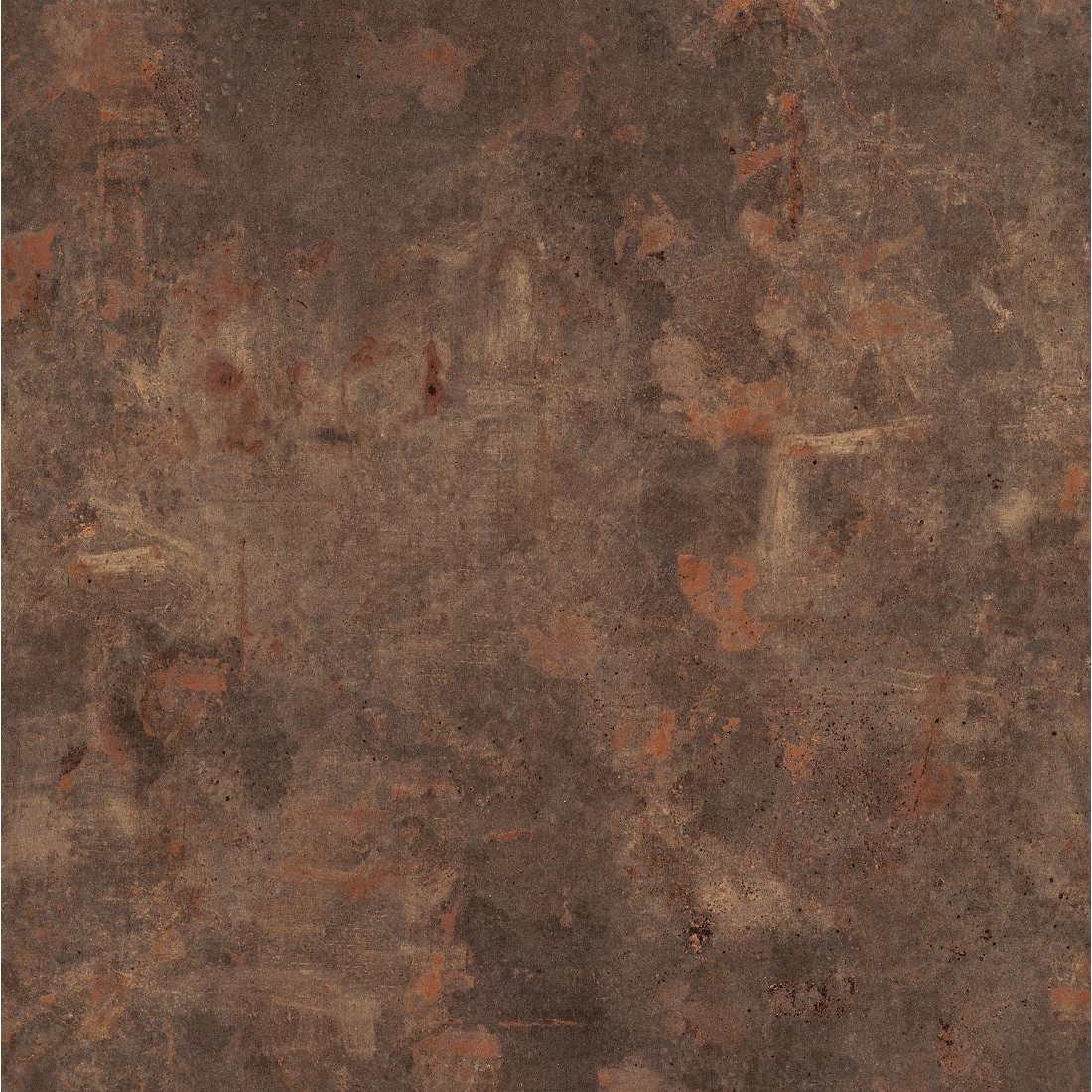 Werzalit Pre-drilled Square Table Top  Rust Brown 600mm