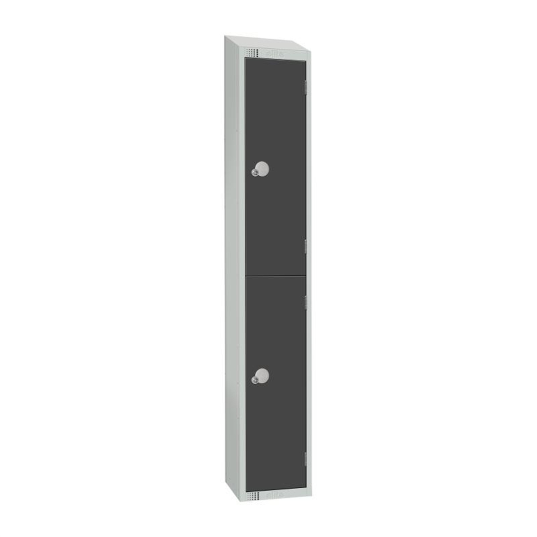 Elite Double Door Electronic Combination Locker with Sloping Top Graphite Grey