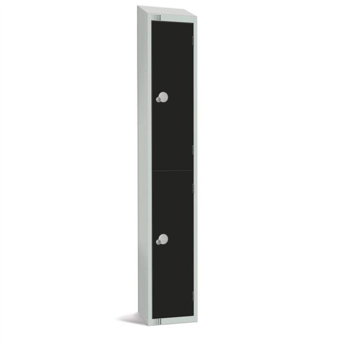 Elite Double Door Manual Combination Locker Locker Black with sloping top