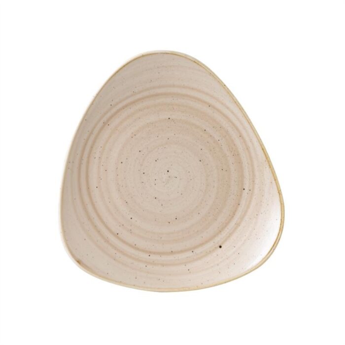 Churchill Stonecast Triangle Plate Nutmeg Cream 311mm