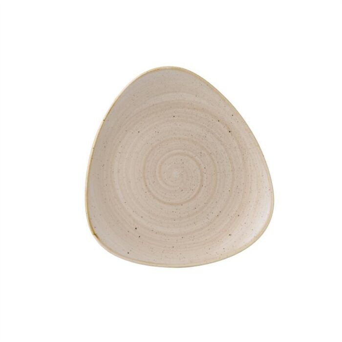 Churchill Stonecast Triangle Plate Nutmeg Cream 229mm