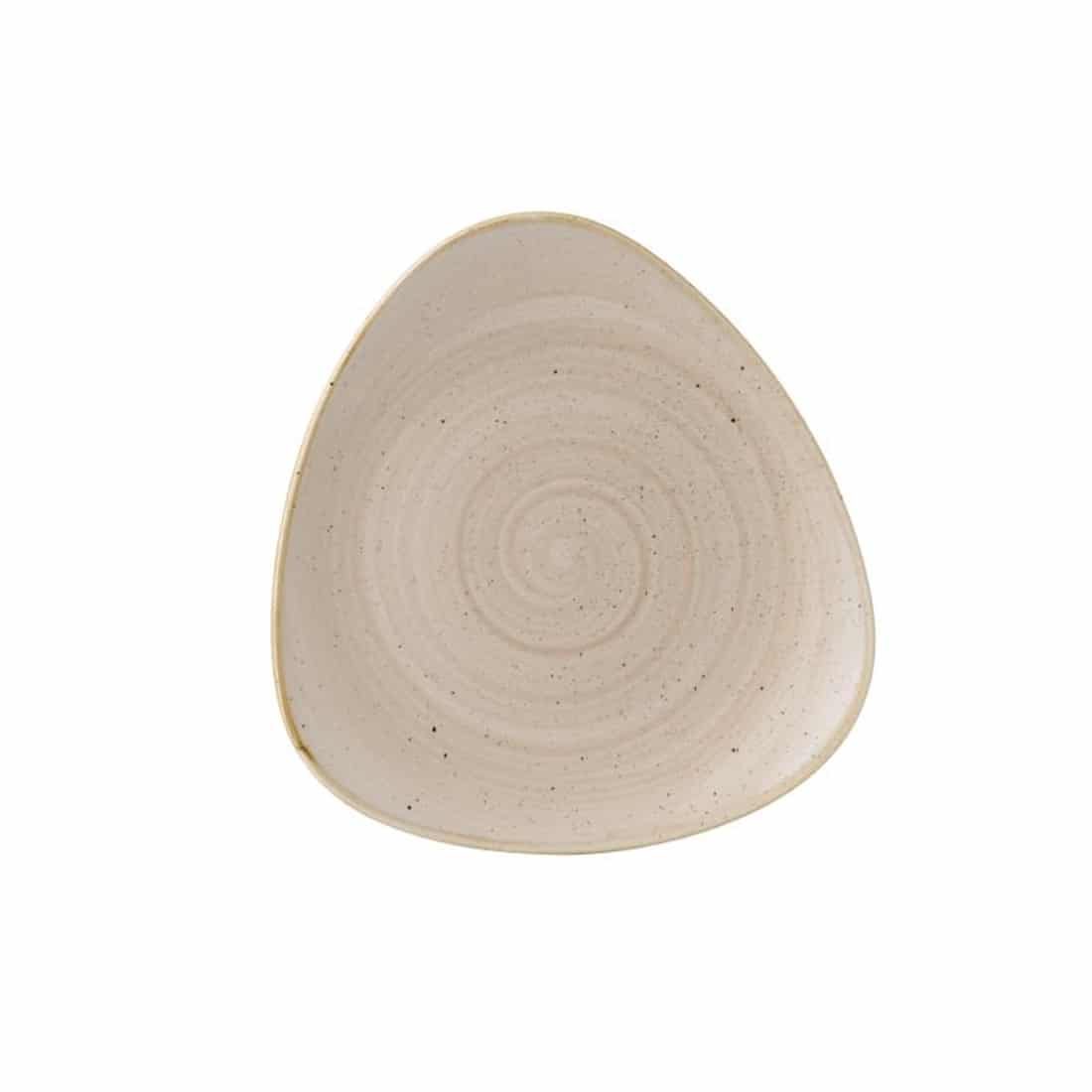 Churchill Stonecast Triangle Plate Nutmeg Cream 229mm