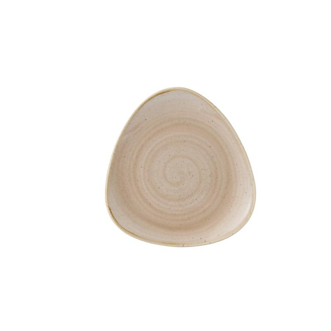 Churchill Stonecast Triangle Plate Nutmeg Cream 192mm