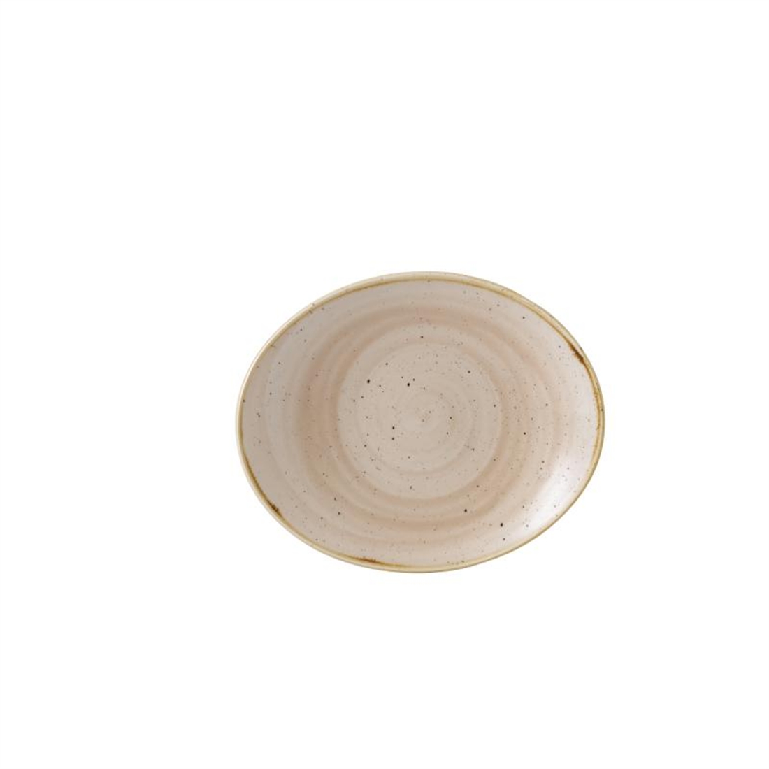 Churchill Stonecast Oval Coupe Plate Nutmeg Cream