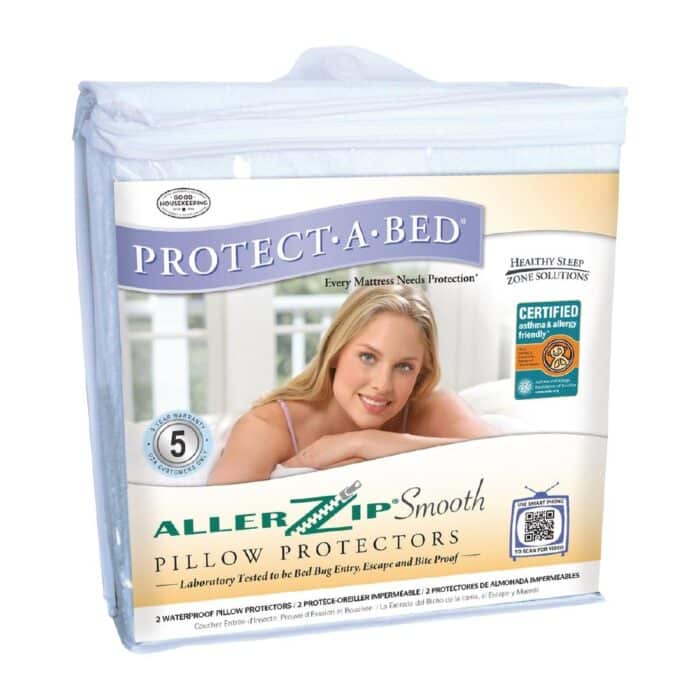 Mitre Comfort Allerzip Smooth Pillow Protector