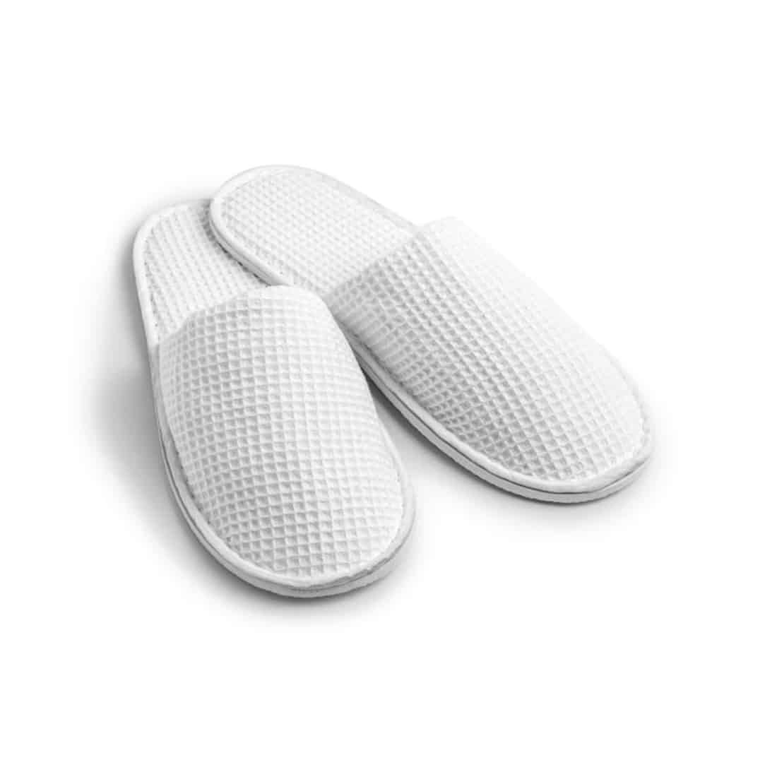 Mitre Essentials Honeycomb Slipper Closed Toe White