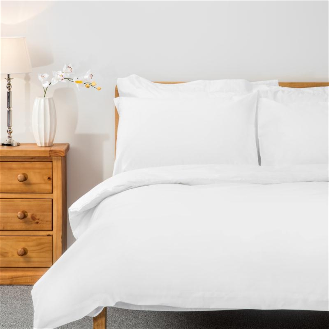 Mitre Comfort Percale Duvet Cover White King Size