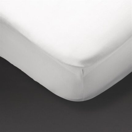 Mitre Essentials Pyramid Fitted Sheet White King Size