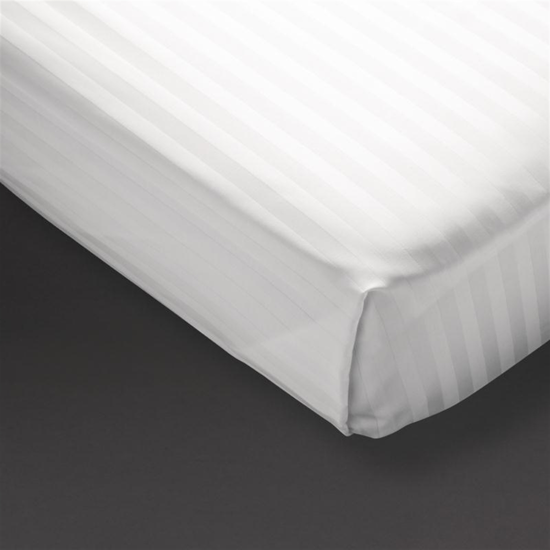 Mitre Comfort Satin Flat Sheet White King Size
