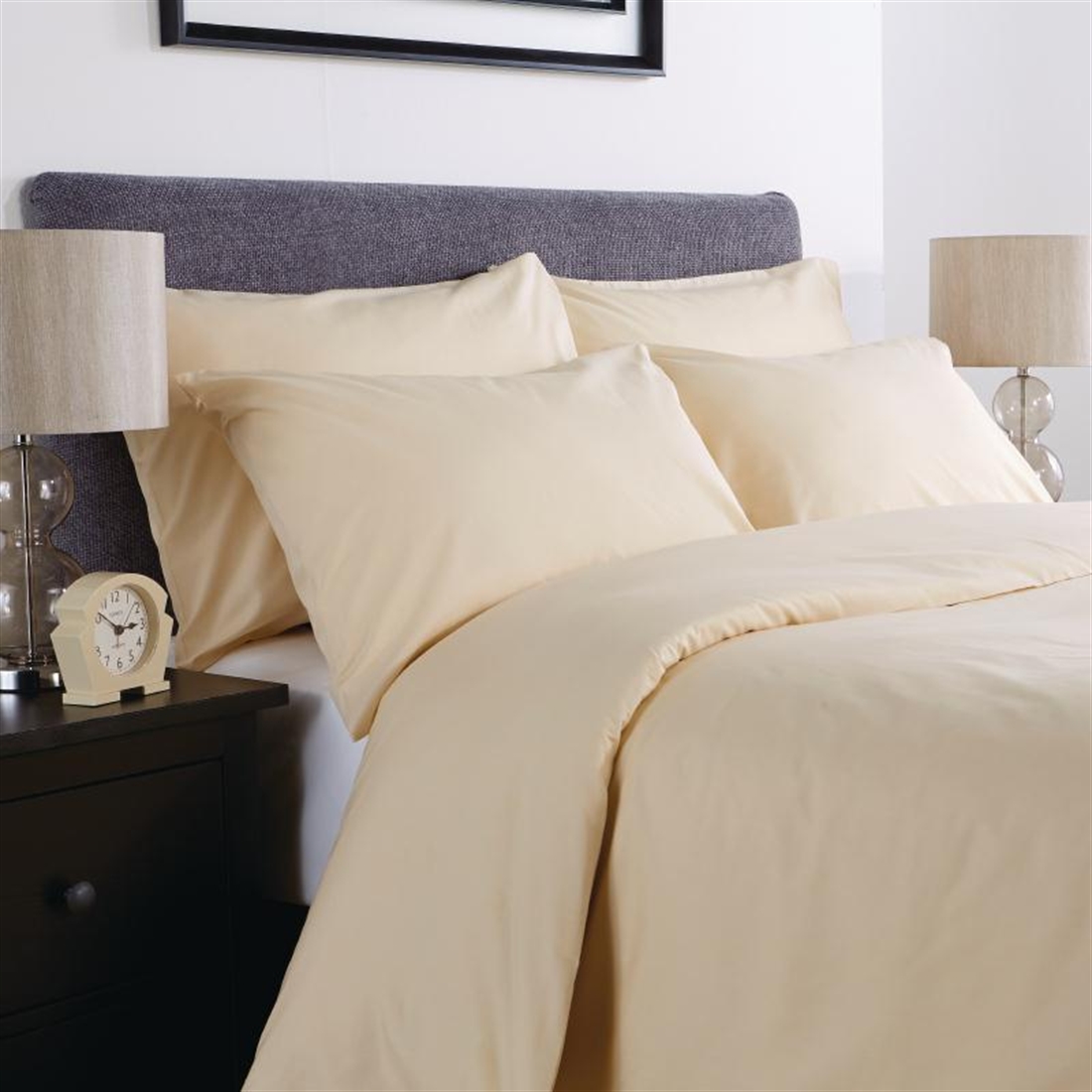 Mitre Comfort Percale Flat Sheet Oatmeal King Size