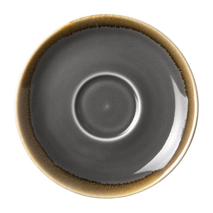 Olympia Kiln Cappuccino Saucer Smoke 140mm