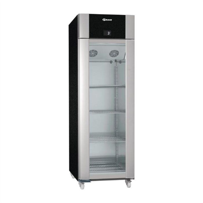 Gram Eco Plus 1 Glass Door 610Ltr Fridge Black KG 70 BCG C1 4N