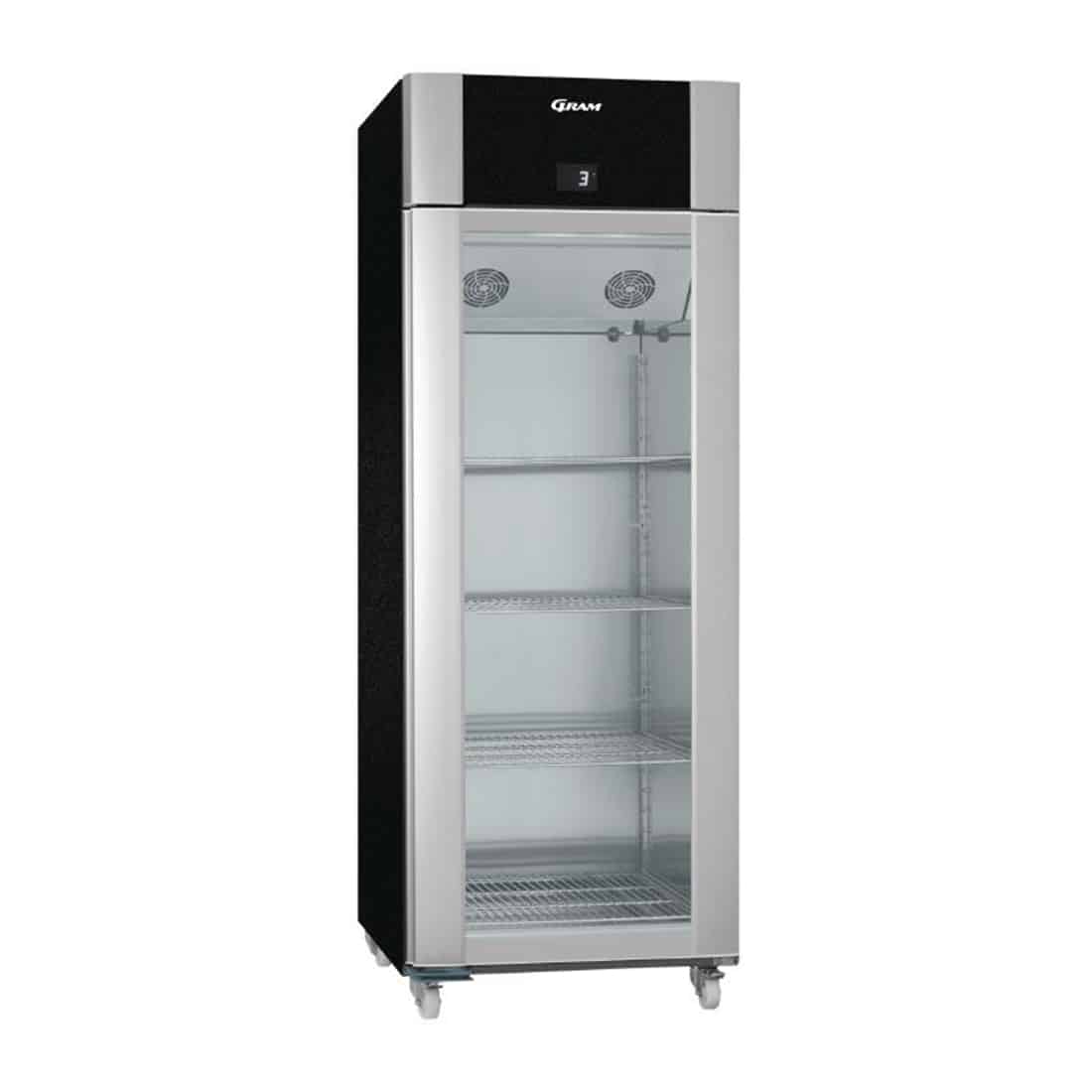 Gram Eco Twin 1 Glass Door 614Ltr Fridge Black KG 82 BCG C1 4N