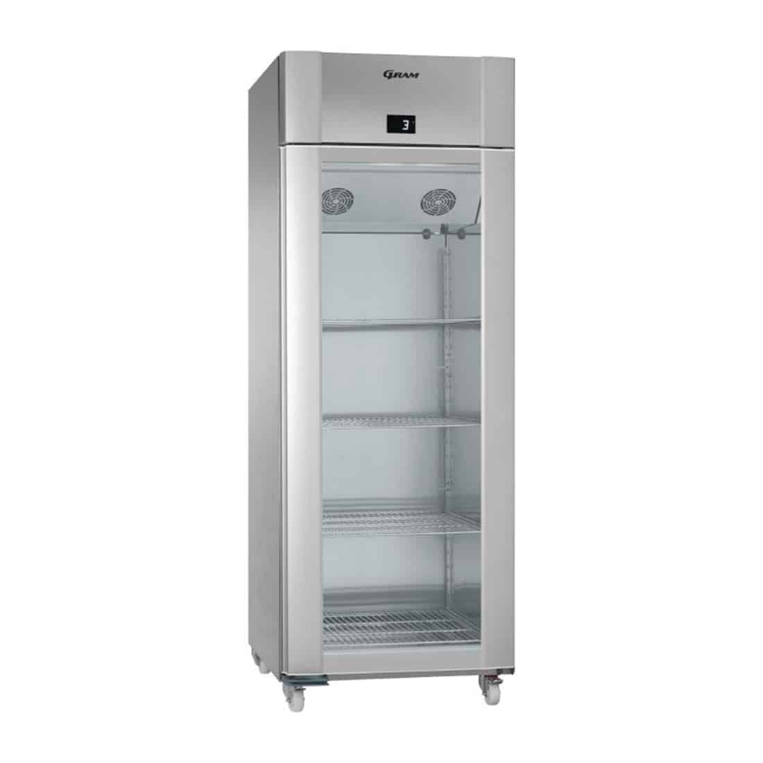 Gram Eco Twin 1 Glass Door 614Ltr Fridge Stainless Steel KG 82 CCG C1 4N