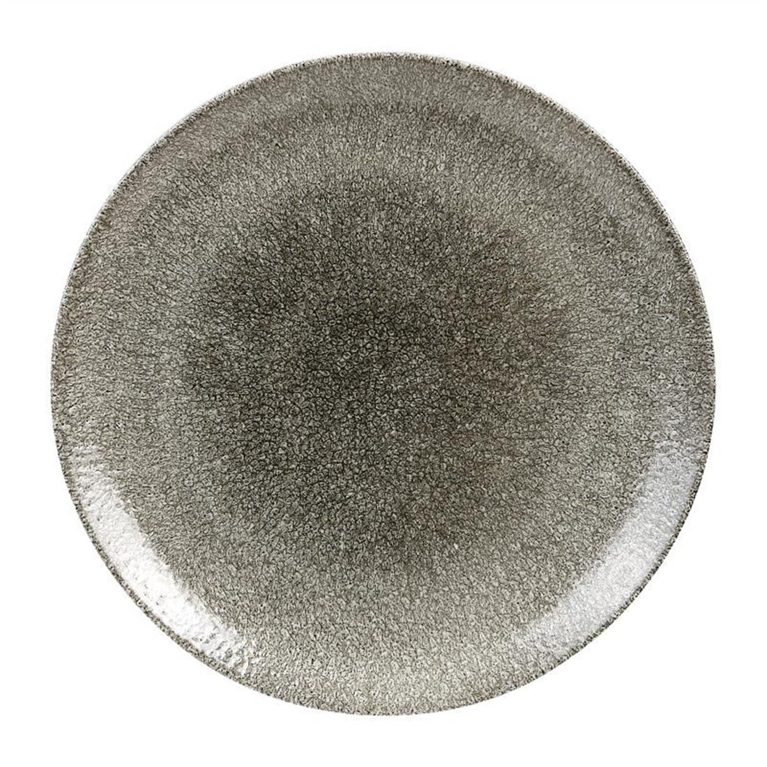 Churchill Studio Prints Raku Round Coupe Plates Quartz Black 288mm